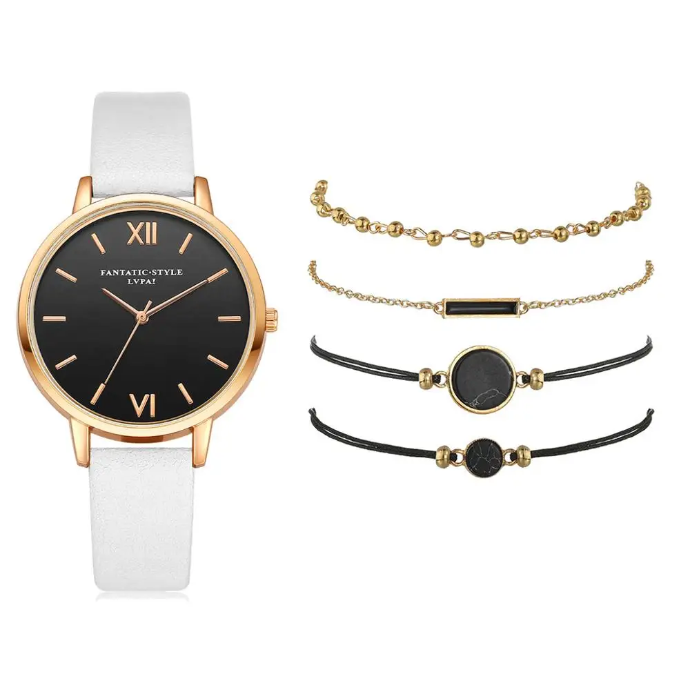 2020 New Variety Bracelet Set Simple Quartz Watch Fashion Watch Trend Ladies Watch Set Series