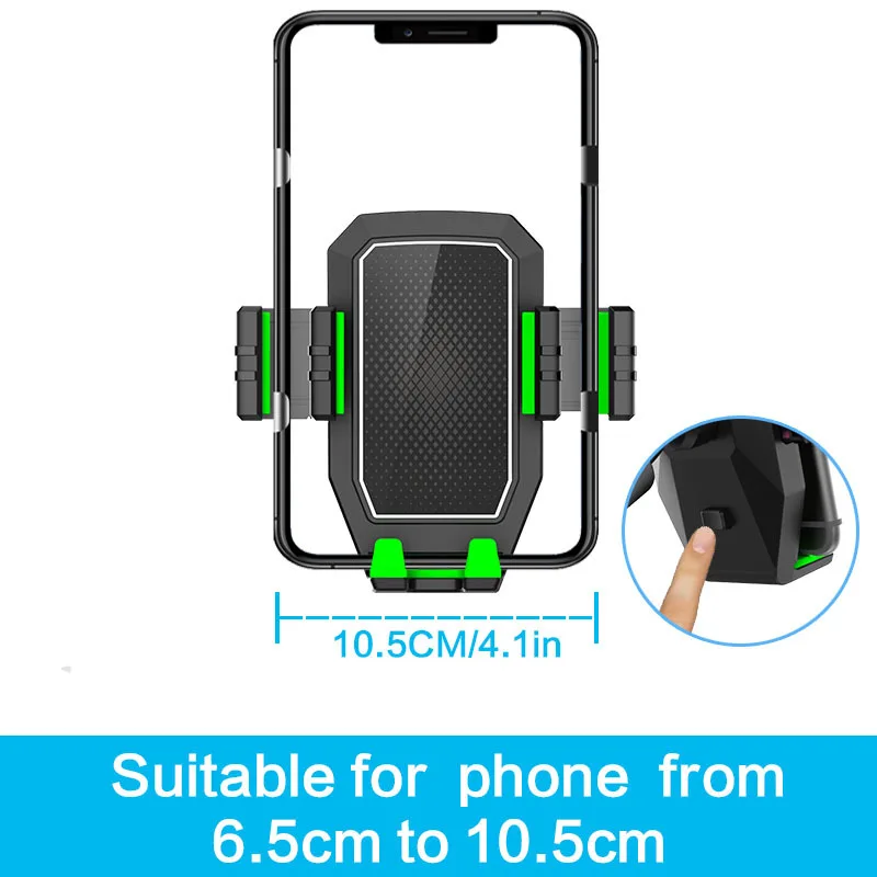 BSCI Heavy Vehicle Truck Car Bracket Universal Dashboard Cell Phone Support One-Button Suction Cup Car GPS Mount Phone Holder