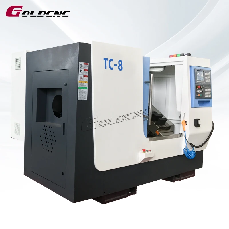 German C Axis Cnc Lathe Machine TC-8L Living Tool slanted bed  Cnc Fanuc Lathe