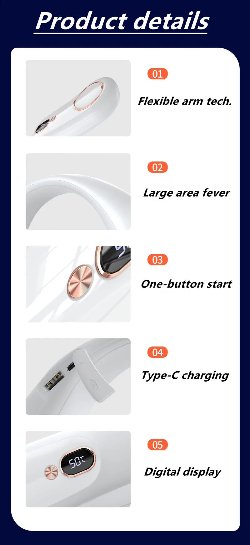 New Style warmer Neck Fan Heater USB Mini Hot Sell Factory Directly Sell Neck Warmer