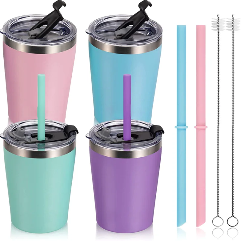 watersy hotsell 8oz double wall stainless steel mini children milk cup travel and outdoor  easy to carry with slide lid
