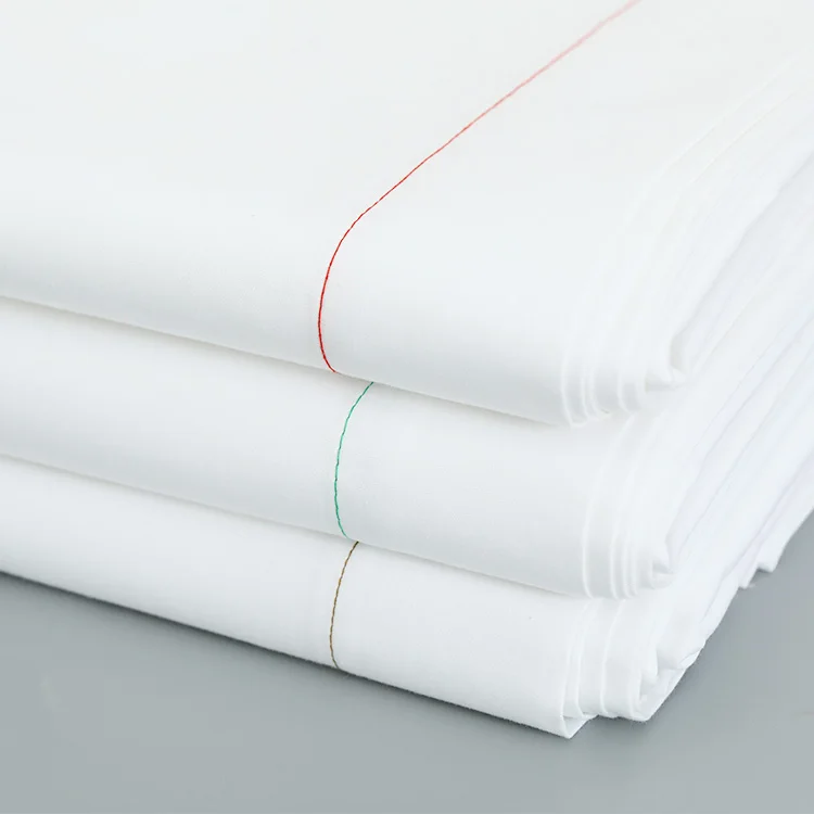 Hotel Textil Bed Linen White 180TC 100% Cotton Queen size Bedsheet set