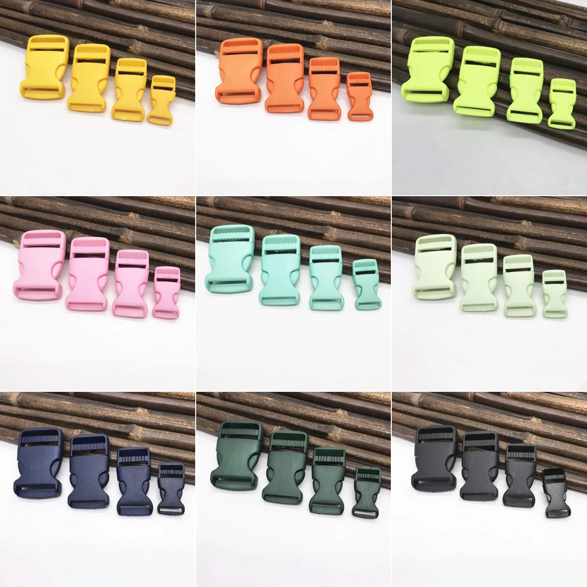 RW 25 Colors Release Buckle For Tri-glide Slides Luggage Straps Dog Collar Straps Accessories Plastic Release Buckles