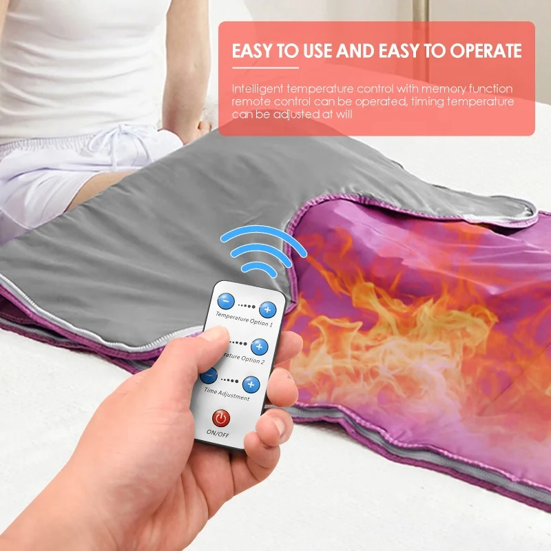 650W New Infrared Sauna Thermal Blanket Electric Body Spa Stretchable Hand Sleeve Design Digital sauna infrarrojo Blanket
