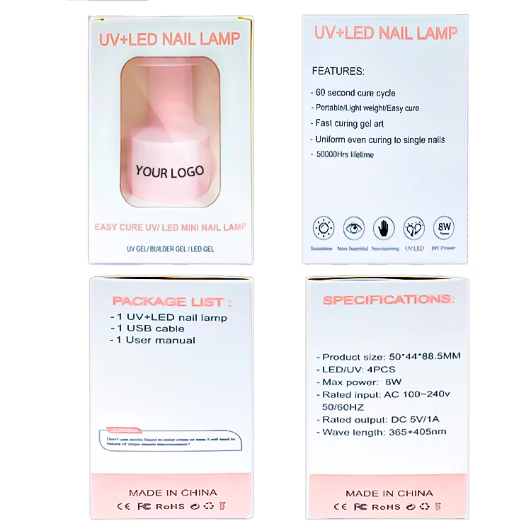 Quick-drying UV LED Lamp Nail Art Mini lampara nail led Portable USB Plug Gel Polish Dryer led Nail Lamp for Single Finger