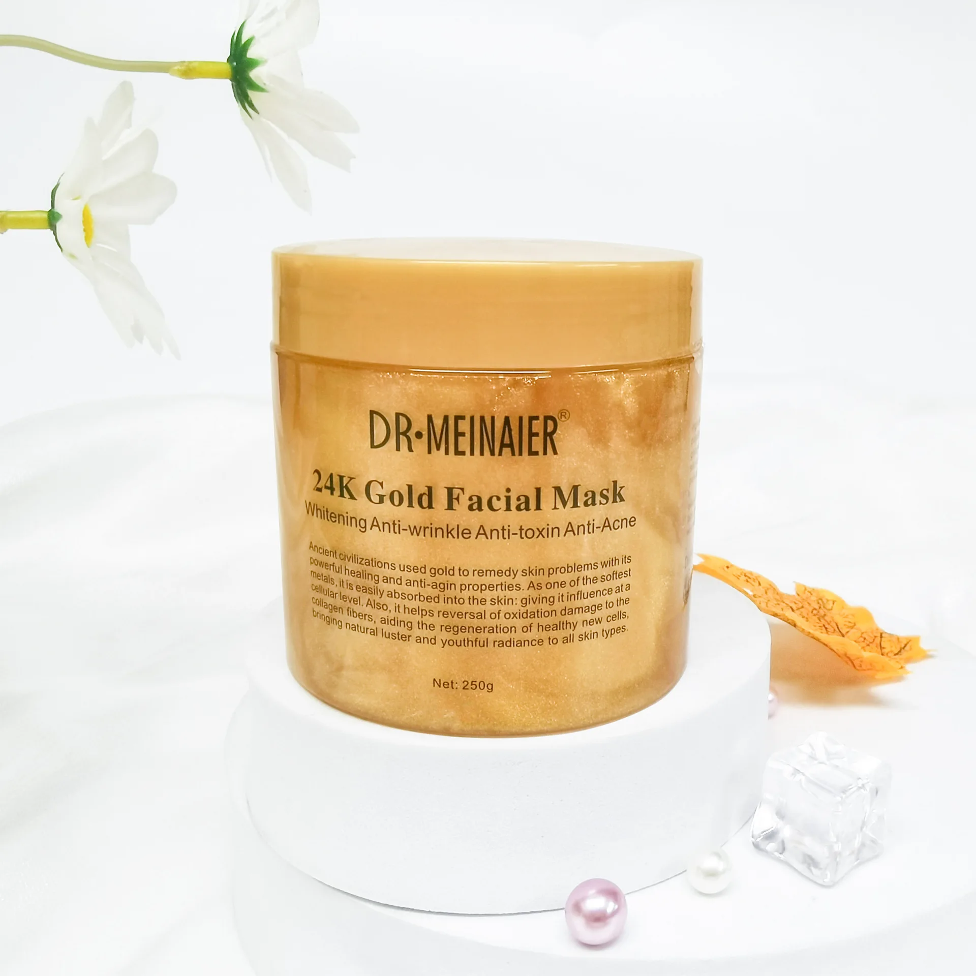 Vitamin C Face Skin Care Sets Moisturizing Face Sheet Whitening 24K Gold Hydrogel Collagen Crystal Facial Musk