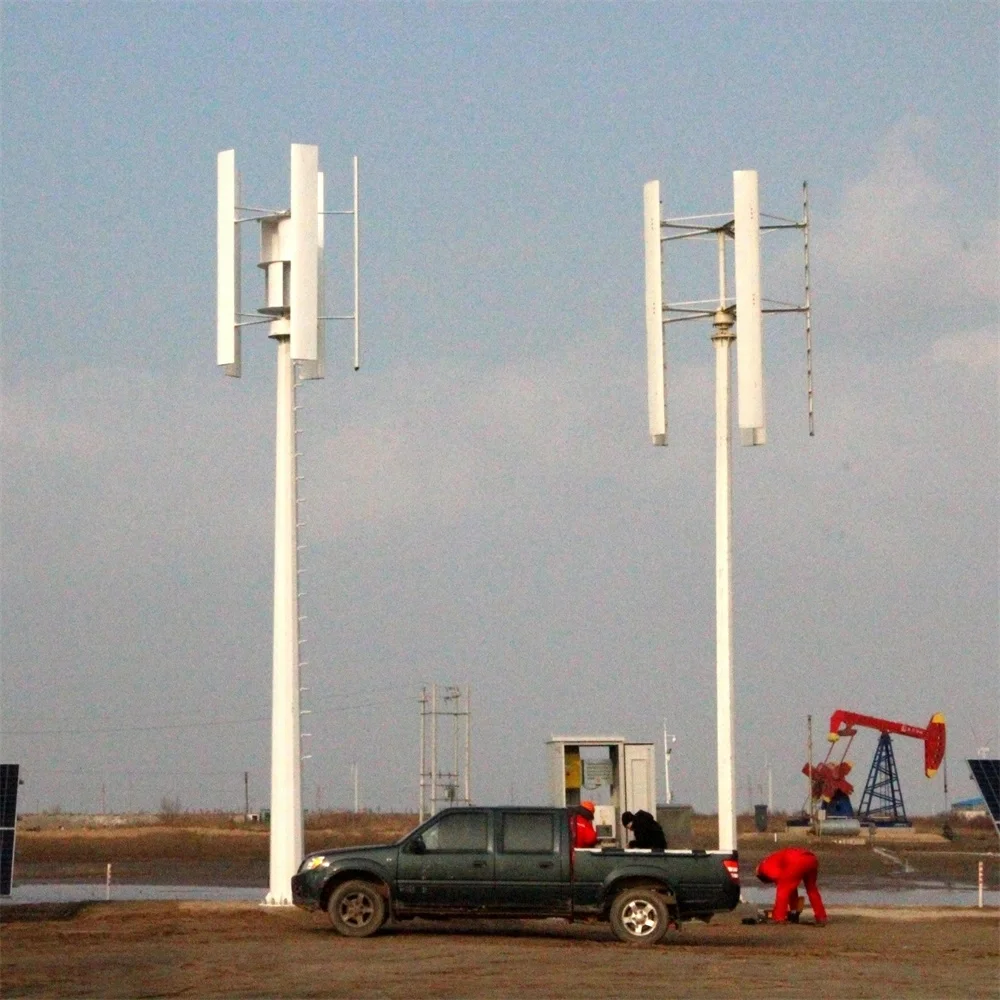 CE Approved Noiseless 10kw 30kw, 50kw, 100kw, 200kw, 300kw Vertical Wind Turbine 3 Phase 24V 48V 96V 220V Use for Home