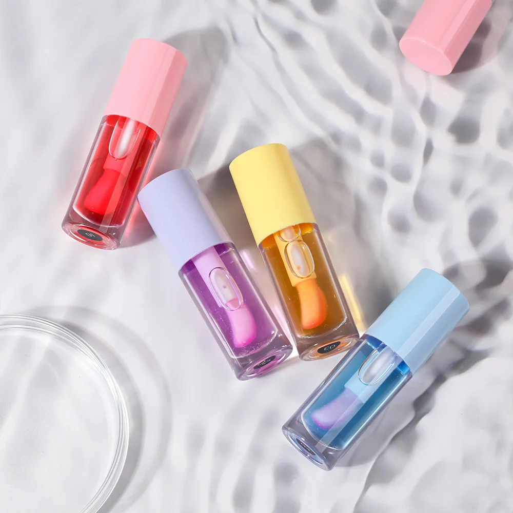 Colorful macaron color tube beauty product wholesale manufacturer cosmetics lip gloss containers lip oil  plumping lip oil
