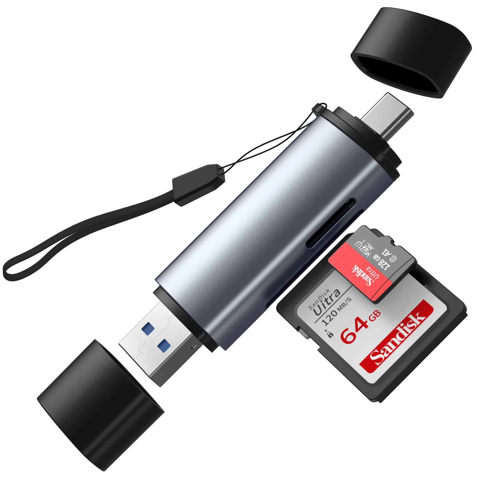 Good quality portable portable card reader FOR SD and TF Direct sales from Chinese manufacturers Mobile card reader