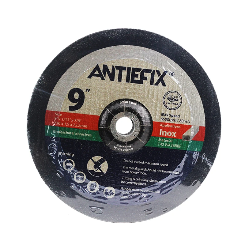 Режущие диски Antiefix, 9 дюймов, 230x1,9x22,2 ММ, режущий диск из нержавеющей стали
