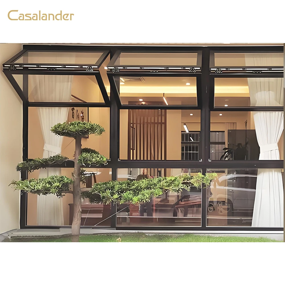 CASALANDER Manufacture Custom Folding Glass Window System Aluminum Alloy Heat Insulation Vertical Bi Fold Window