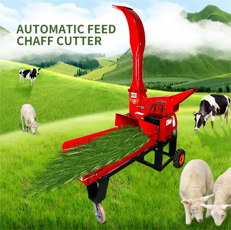 Automatic feed silage straw hay grass chopper crusher machine chaff cutter machine for animal feed farm 6,9,12,15 t/h