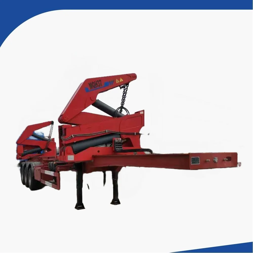 New Manufacturer 3 Axles 40FT Extendable Hydraulic Side Lifter Crane Trailer Self loader Container Trailer