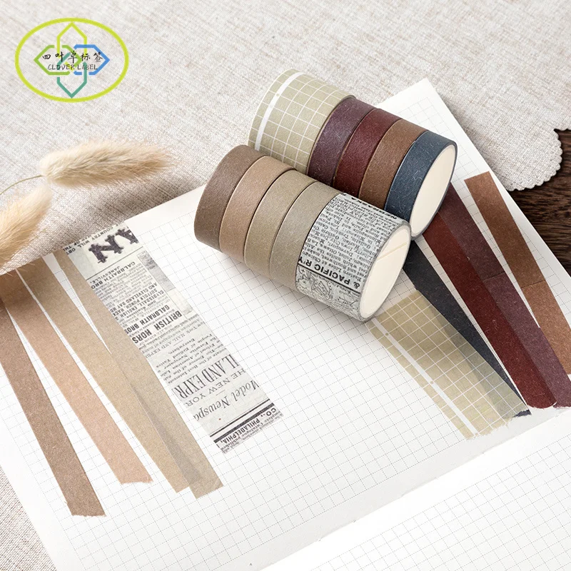 Solid Color Basic Rainbow Washi Tape Printing Colorful Decorative Masking Washi Tape