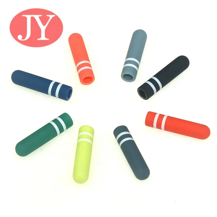 factory custom rubber plastic shoelace aglet hoodies string aglet tipping rope with rubber coating plastic aglet ends