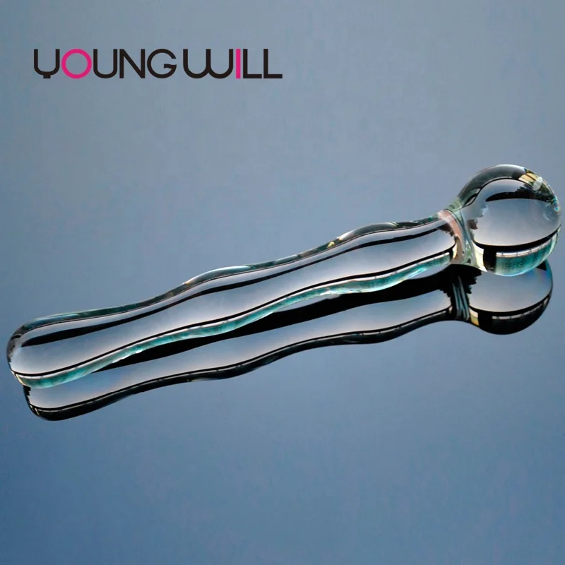 35mm glass dildo  penis anal beads ball butt plug crystal artificial  masturbation adult sex toy for women men