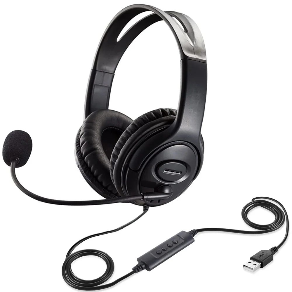 Usb  Pc Computer Laptop Headphone With Microphone For Chatting Network Teaching