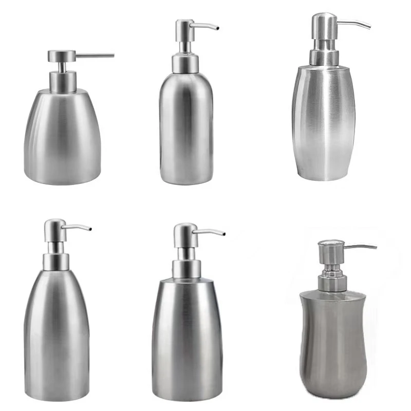 304 stainless steel hand soap bottle, bathroom and hotel soap dispenser