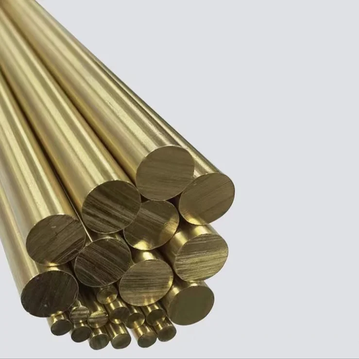High Quality H59 Brass Bar Cuzn30 Flat Round Solid Brass Bars C2600 C2700 Round Copper Bar Brass Rod