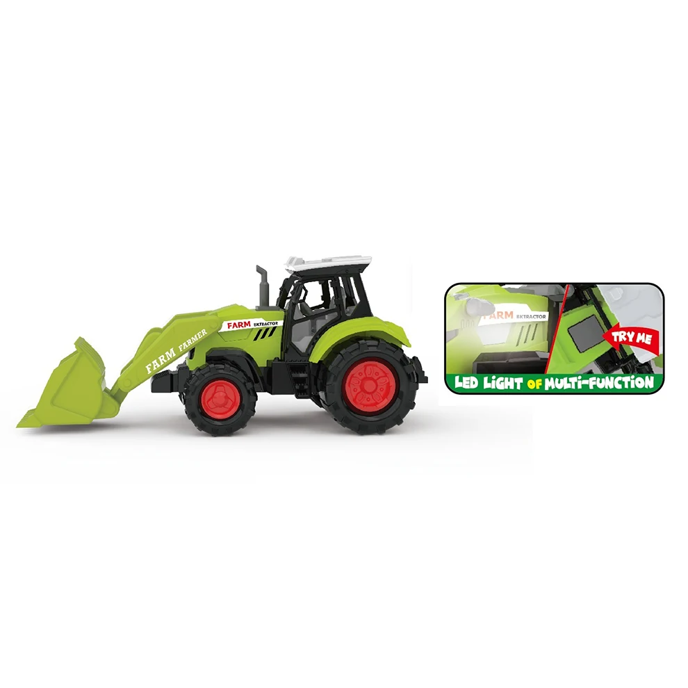 New Toys 2025 Kids 1/32 Bulldozer Farmer Car Model Plastic Vehicle Toy Slide With Lights