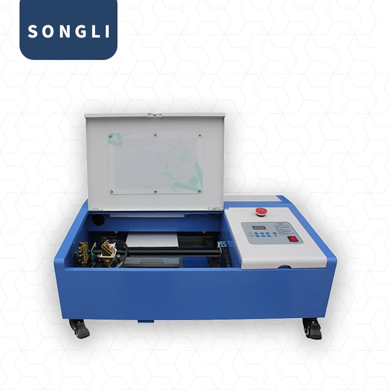 mini laser engraver, small mini co2 40W laser rubber stamp engraving machine 3020