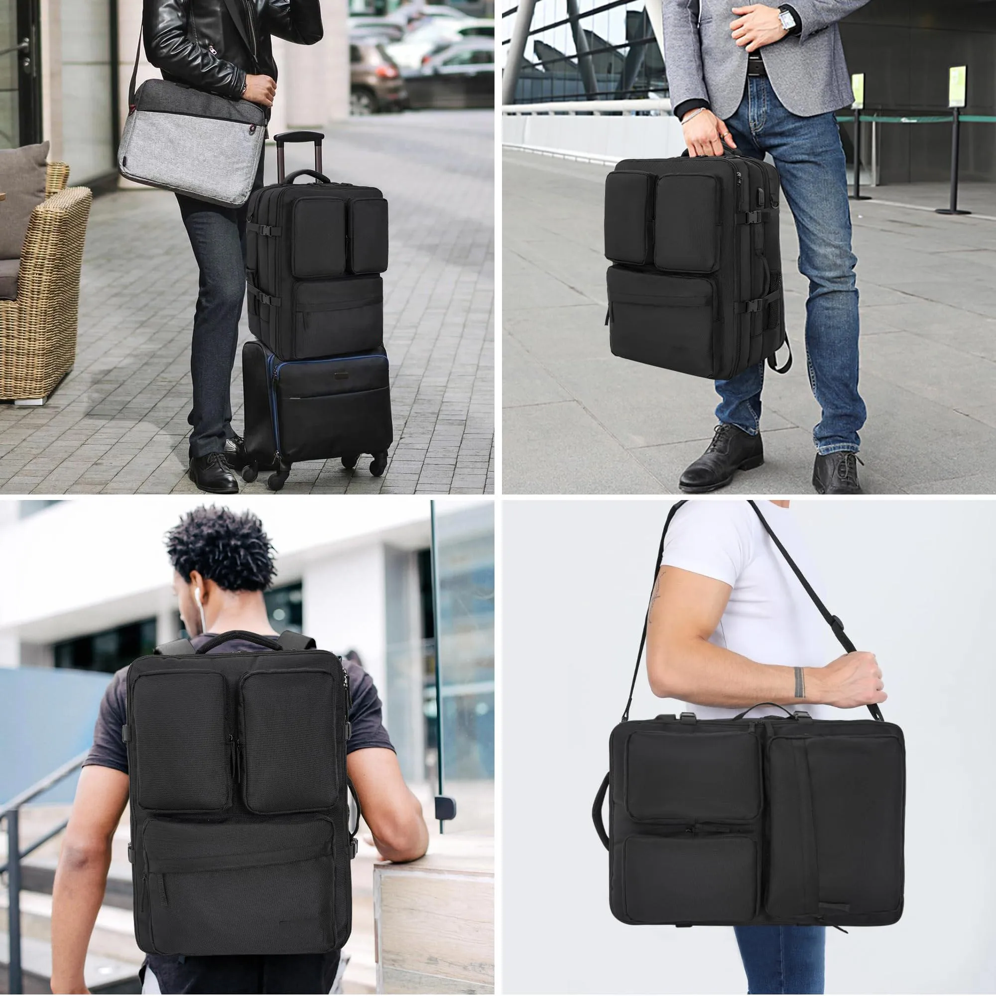 DJ Mixer Travel Backpack With USB Port For DDJ Controller, Multi-Pockets For Equipments,Laptop,Vinyl Records,Cables Accessaries