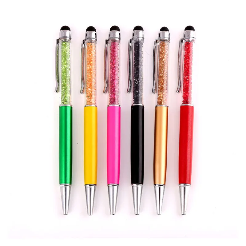 Promotion bling bling crystal stylus pen metal crystal ball pen with touch