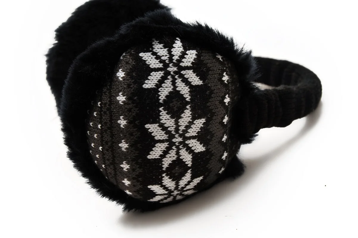 Cute Winter Snowflake Design Warm Soft Light Up Safety Earmuff Headband For Women
