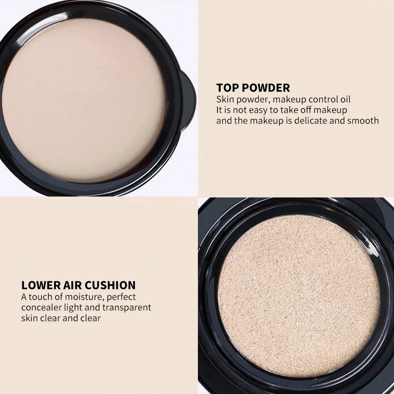 Custom Logo Full Coverage Moisturizing Beauty BB Cream Air Cushion Foundation Waterproof Whitening Makeup Cushion Foundation