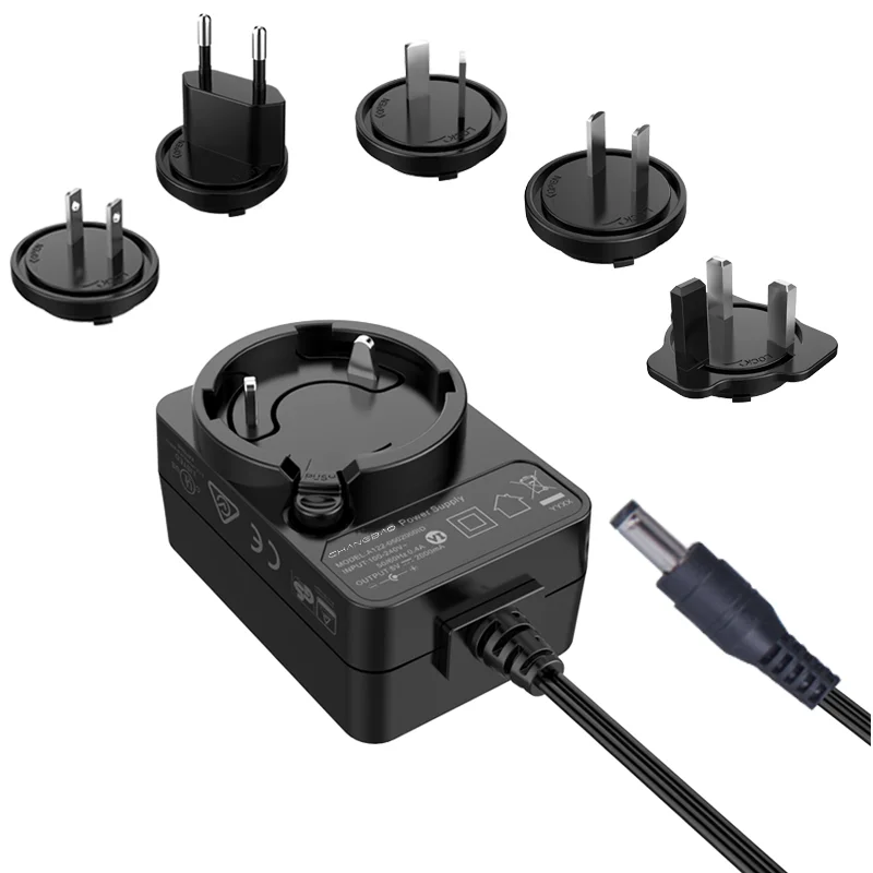 12V 1500mA Class 2 Interchangeable Switching Power Supply ac/dc PSU for Digital Photo Frame 12V 1.5A dc detachable power adapter