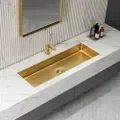 Mural Solid Surface Sink Single Basin Large Vanity Wall Mounted  Marble Wash Basins Bathroom Sink