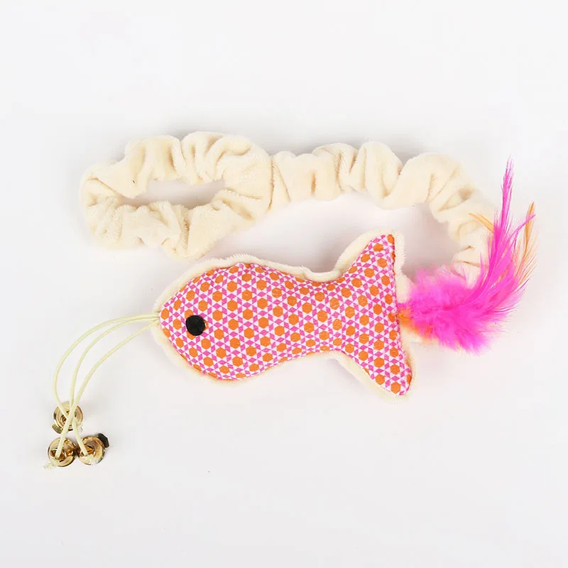 PSM direct selling hot selling in Amazon sound simulated long tailed fish toys for pets to gnaw
