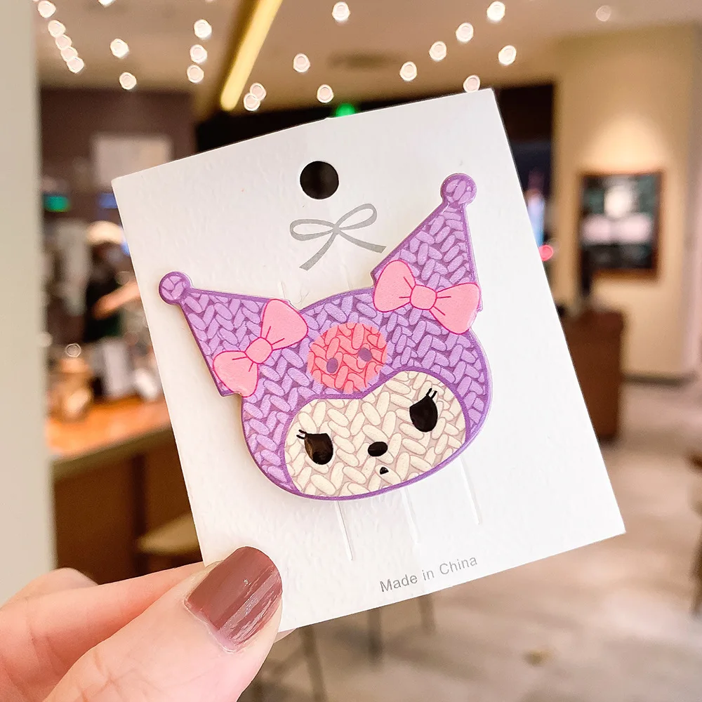 Acrylic cartoon hair clip Hair accessories colorful one word Resin duck bill clip Premium