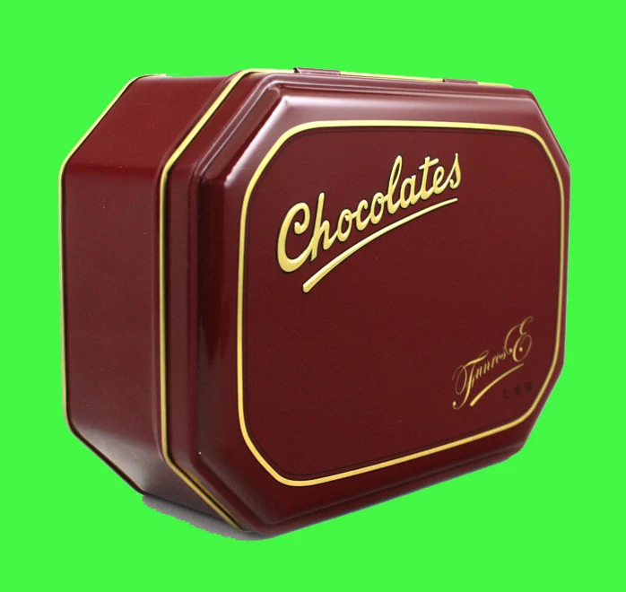 Triangle holiday tin cans tine case tea box