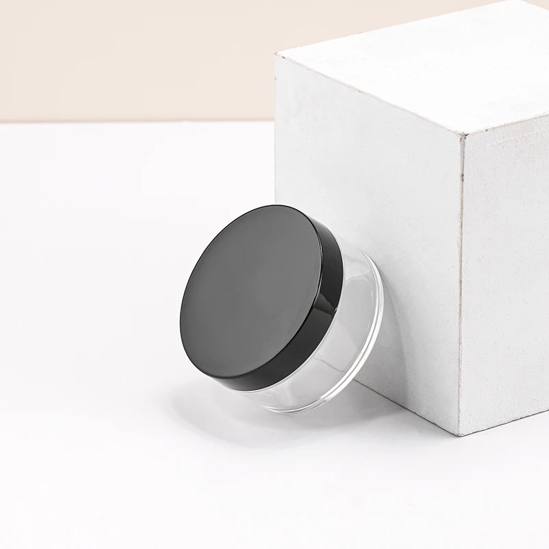 wholesale 20g 50g  black or white cap  mini empty Acrylic plastic cosmetic powder box