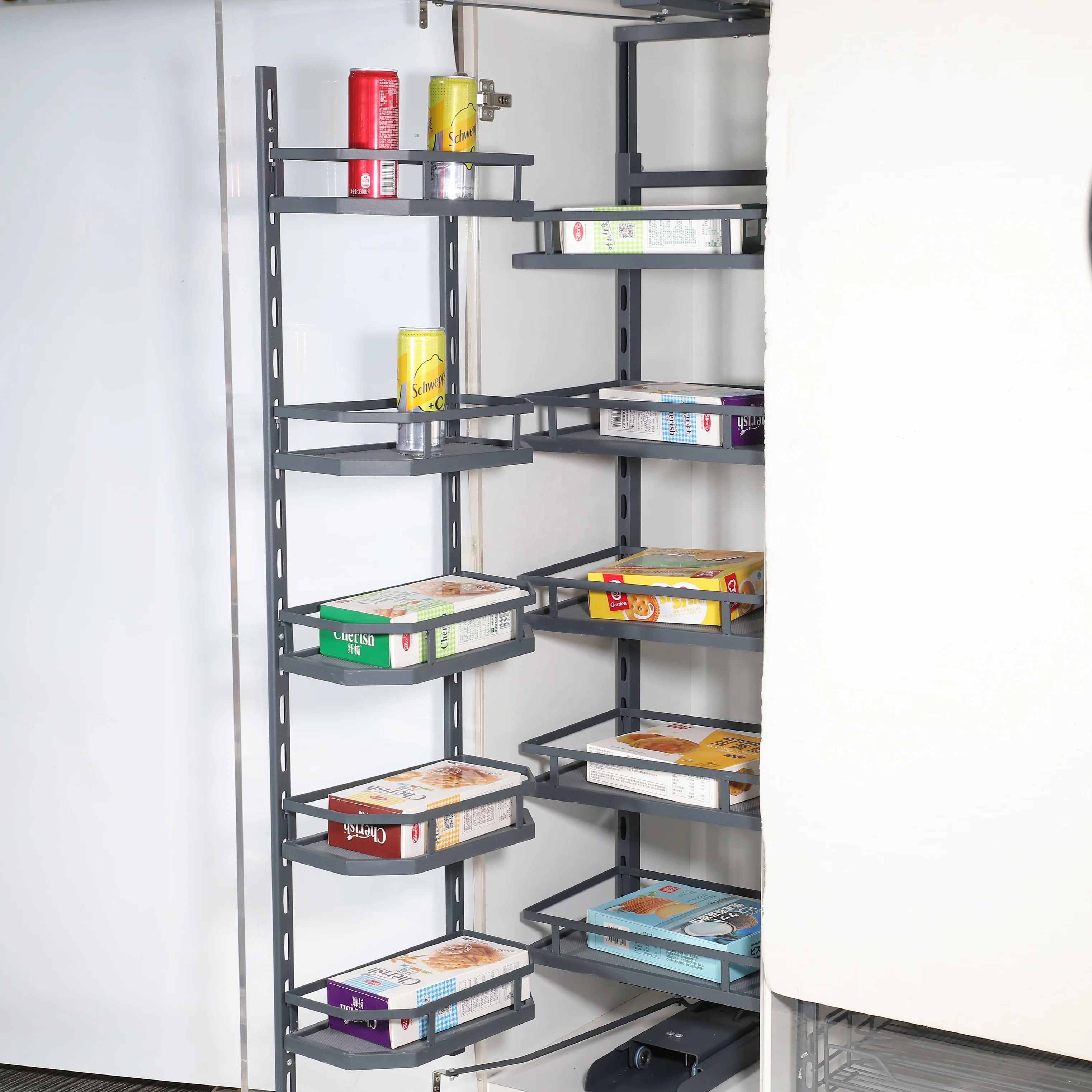 Gruwill 2 4 5 6 Layers Modern Corner Pantry Kitchen Storage Cabinet Kitchen Pull Out Basket Pull Out Pantry Basket Unit
