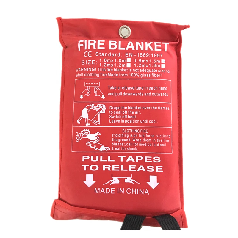 Low Price Fire Blanket 1.0*1.0M Fire Fight Emergency Extinguishing Fiberglass Fabric Fire Blanket