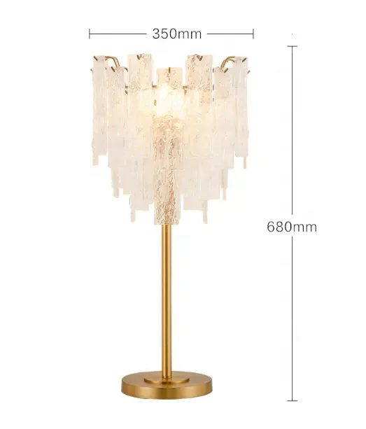 square desk lamp  copper table lamp for hotel marble crystal cloth cover modern table lamp  living room bedroom