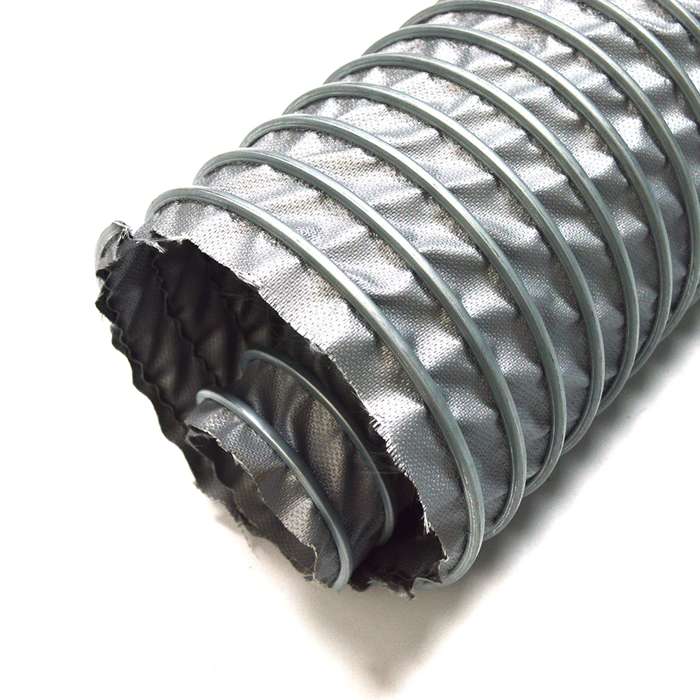 Flame Retardant Lightweight Heat Resistant Vapor Smoke Hot Air Suction Clamped High Temperature Air Duct