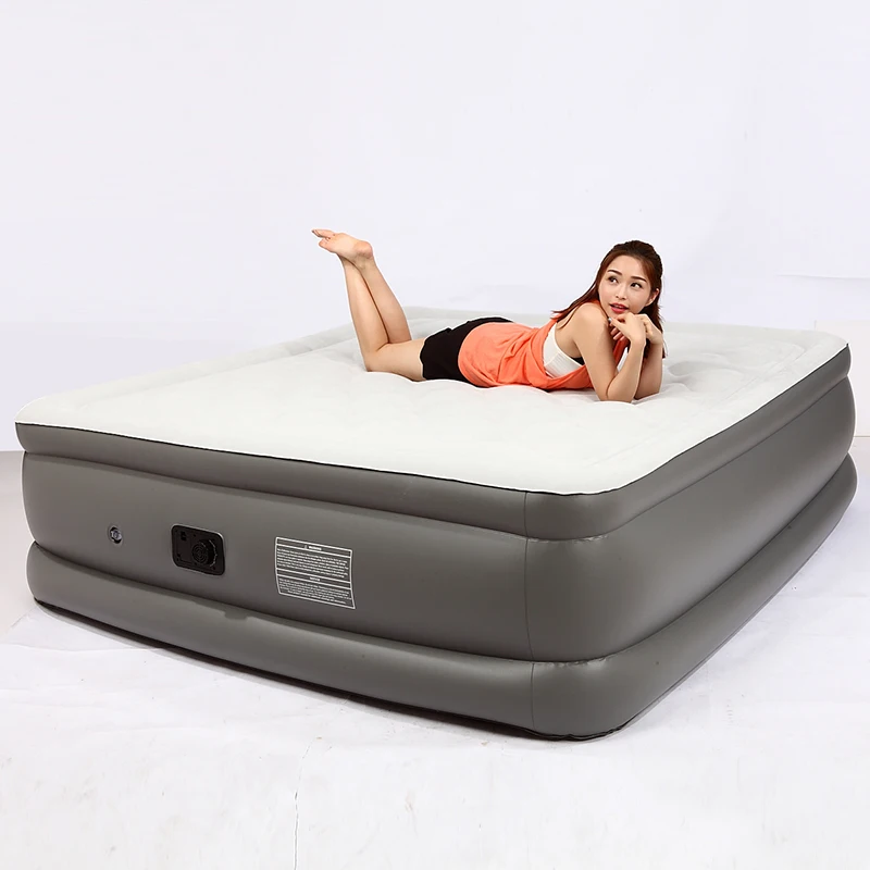 Air Mattress with Built-in Pump - Double Height Inflatable Mattress for Camping, Home & Portable Travel King Size