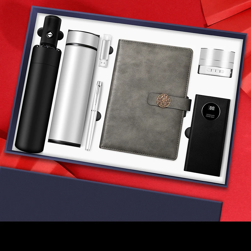 High Quality 7 in 1 Luxury Gift Sets for Business Christmas Occasions Corporate Promotions Bank Insurance Employee Recognition