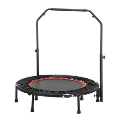 Custom logo Foldable Mini Trampoline Fitness Trampoline Stable Quiet Exercise Rebounder for Kids Adults Indoor
