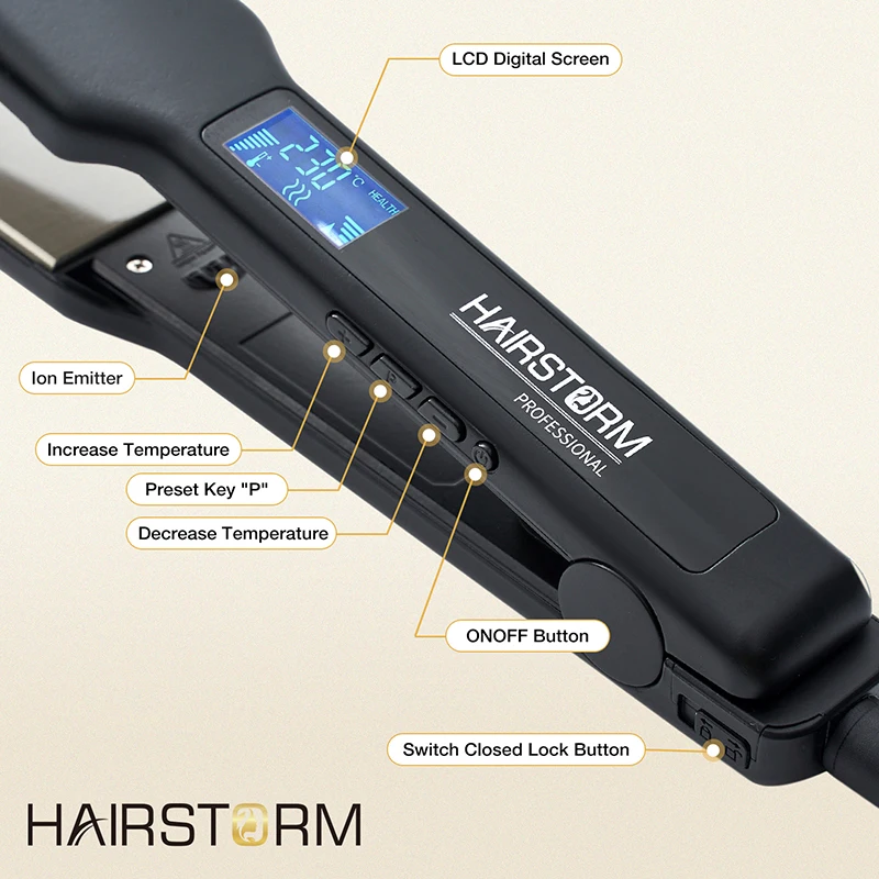 Custom 480F Tourmaline Ceramic Hair Straightener Irons Lime Green Titanium Flat Iron Professional With Private Label