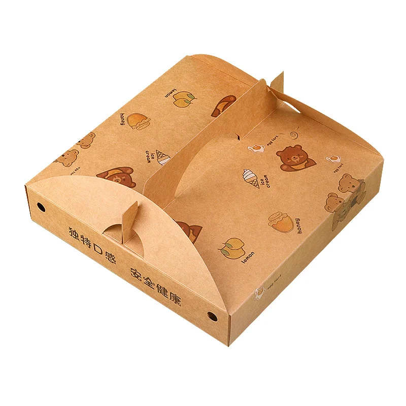 To Go Compostable Pizza Box With Handle Logo