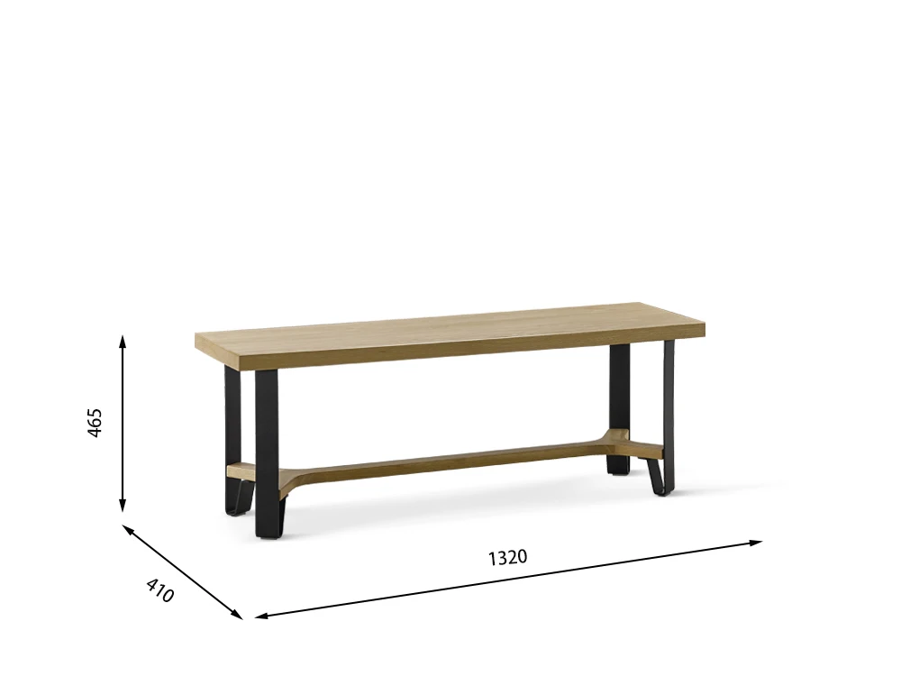 China Factory Good Quality Fas Class Of Lumber Outdoor Indoor Metal-Wood Bench
