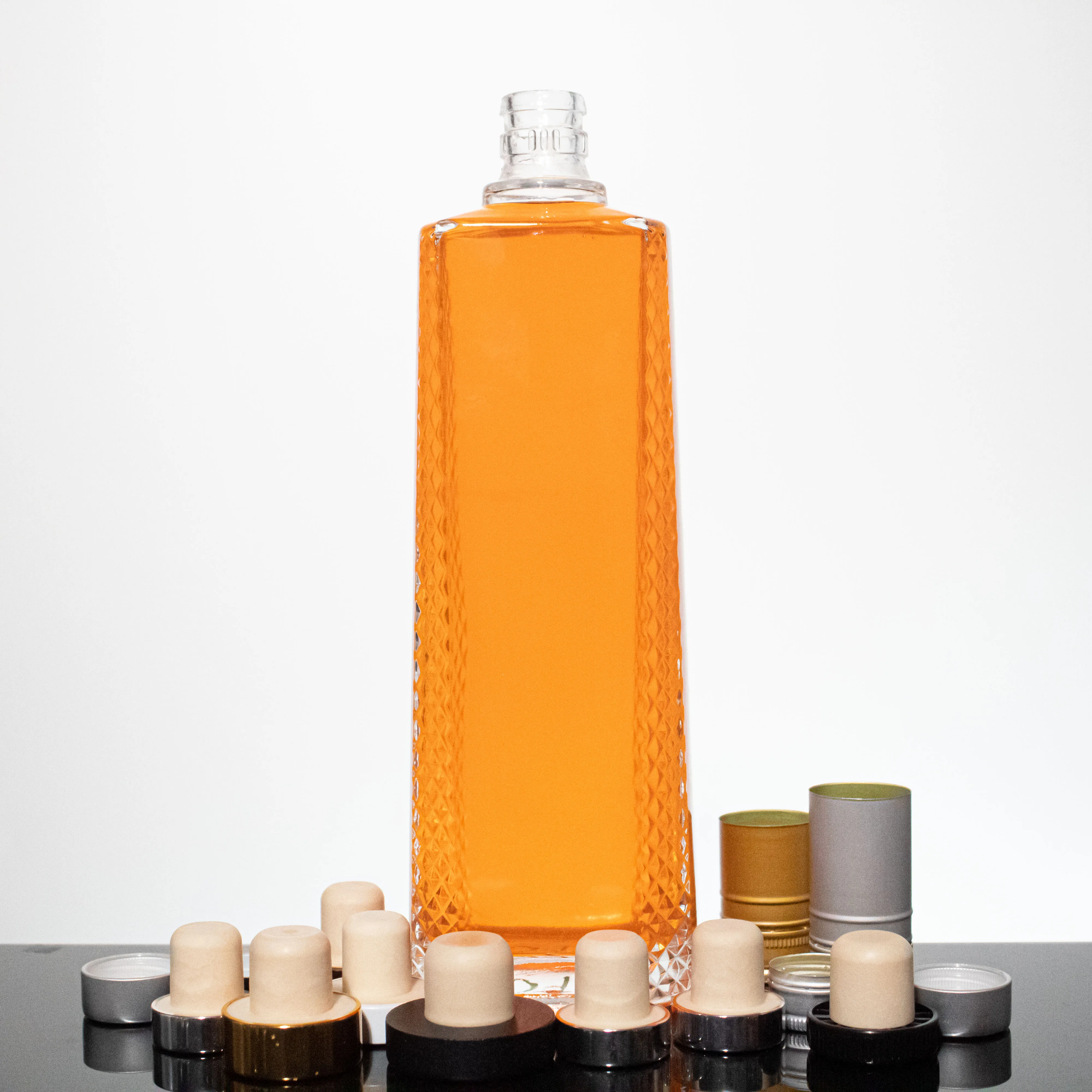 Brand New High Quality Tequila Bottle 750ml Tequila Rum Whisky Liquor Spirit Glass Bottle Beverage Square Clear Glass Bottle