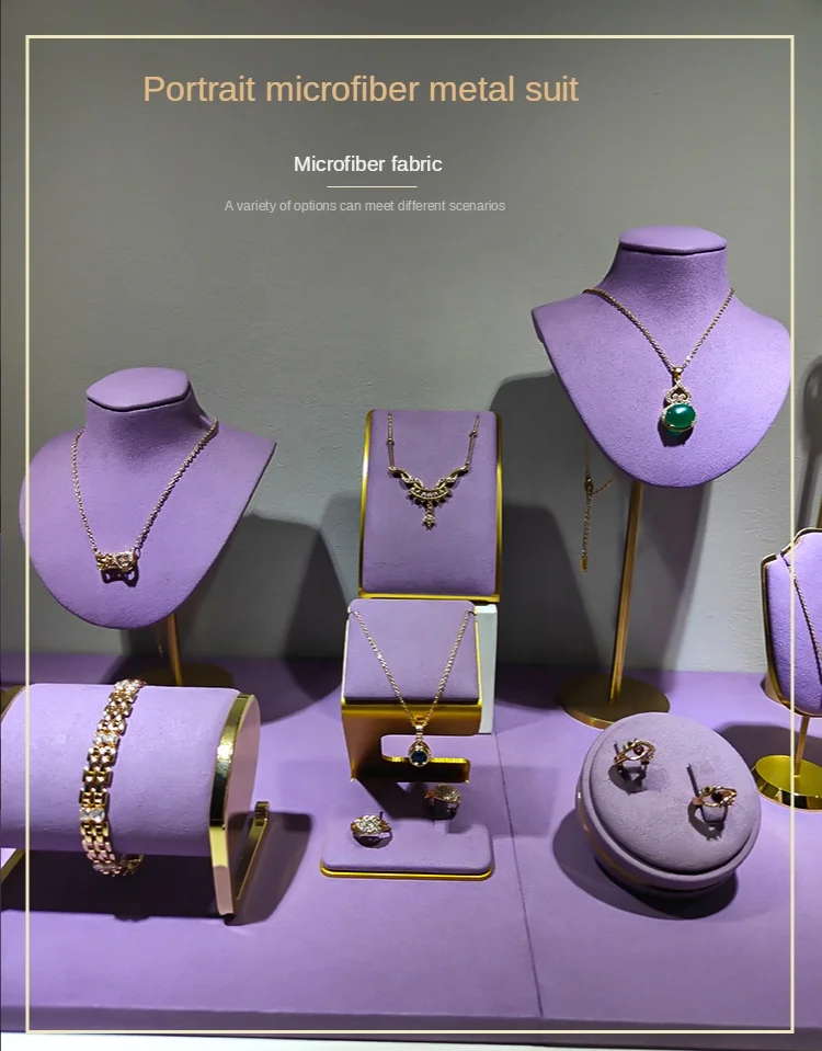 Custom Logo Jewelry Organizer Jewelry Storage Bag Velvet Jewelry Box Hot Selling European Vintage Wooden Necklace Display Stand