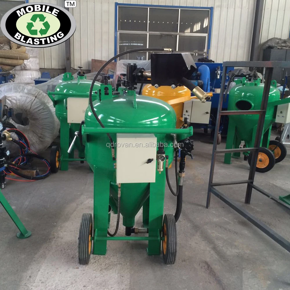 Dustless any color wet sand vapour soda no pollution high quality blasting mobile machine Db500 Db800 Db1500