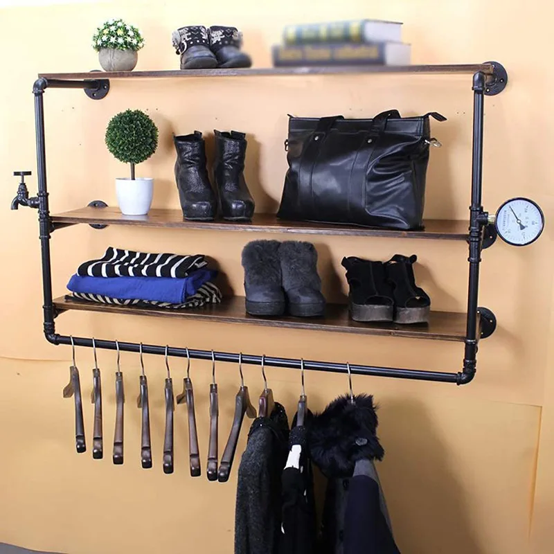 Multi Function wall mounting Coat Racks Standing With Metal Frame For Living Room Furniture