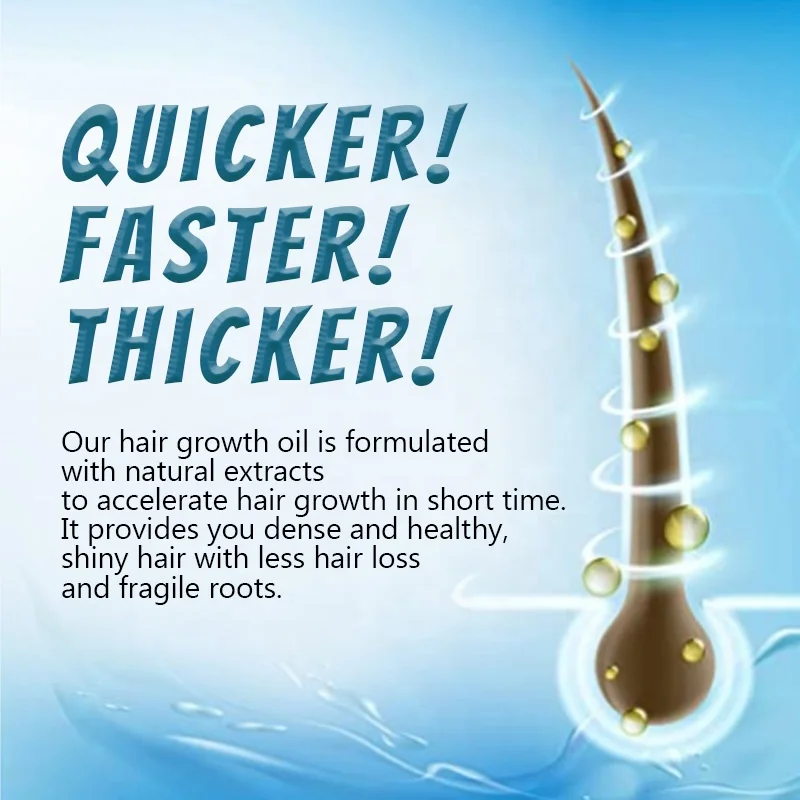 OEM Custom Private Label Hair Treatment Smooth Repair Hair Loss Thicker Ginger Hair Growth Oil Serum